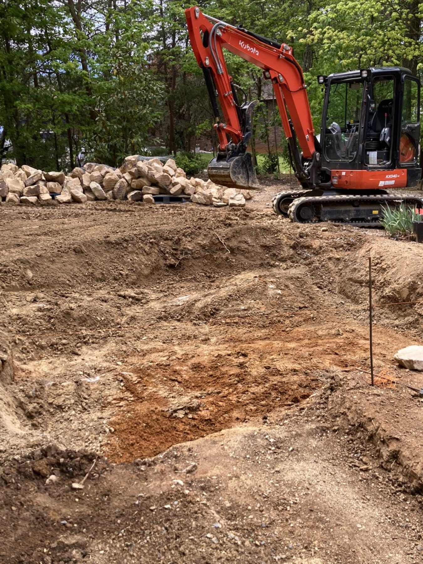 DW Excavating preparing a residential site in East Tennessee